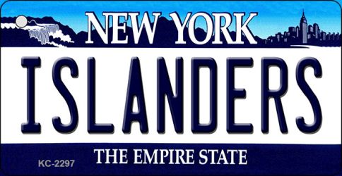 Islanders New York State License Plate Tag Key Chain KC-2297