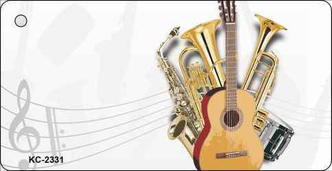 Musical Instruments OffSet Novelty Aluminum Key Chain KC-2331