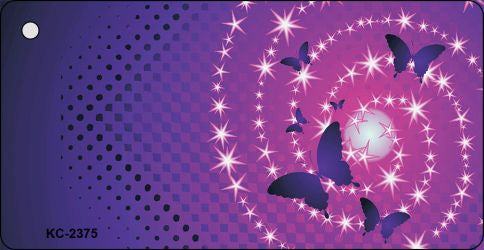 Butterflies Stars OffSet Novelty Aluminum Key Chain KC-2375