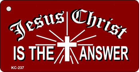 Jesus Is Answer Novelty Aluminum Key Chain KC-237
