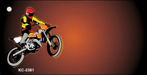 Motor Cross OffSet Novelty Aluminum Key Chain KC-2381