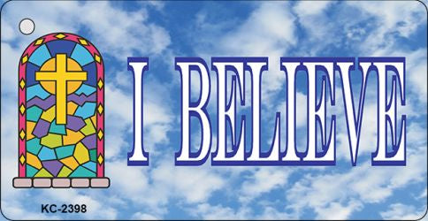 I Believe Novelty Metal Key Chain KC-2398