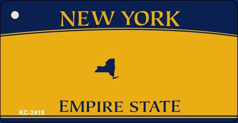 New York State Blank Novelty Metal Key Chain KC-2418