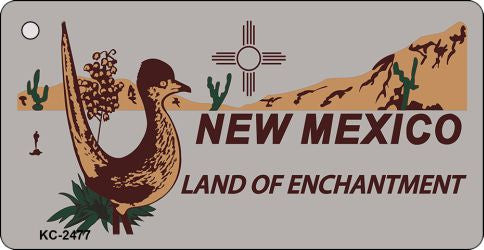 New Mexico Gray Novelty Aluminum Key Chain KC-2477