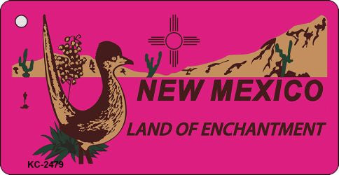 New Mexico Pink Novelty Aluminum Key Chain KC-2479