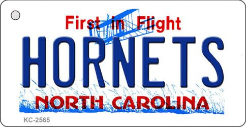 Hornets North Carolina State License Plate Tag Key Chain KC-2565