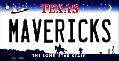 Mavericks Texas State License Plate Tag Key Chain KC-2568