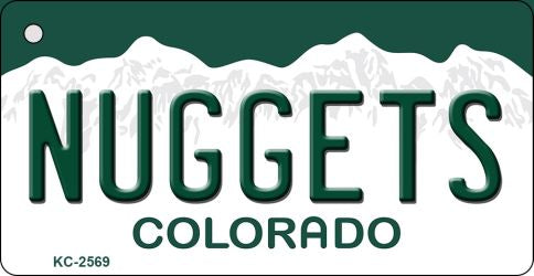 Nuggets Colorado State License Plate Novelty Metal Key Chain KC-2569
