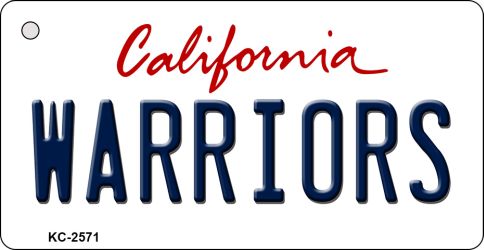 Warriors California State License Plate Tag Key Chain KC-2571