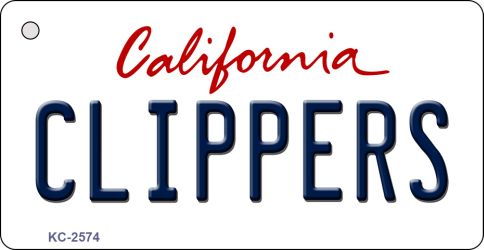 Clippers California State License Plate Tag Key Chain KC-2574