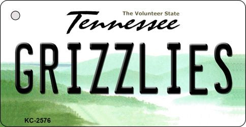 Grizzlies Tennessee State License Plate Tag Key Chain KC-2576
