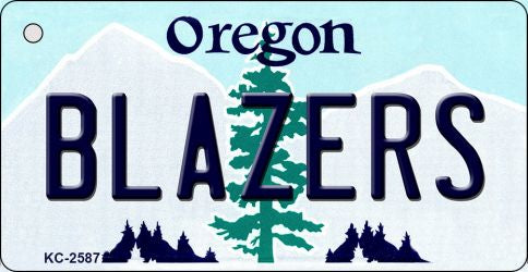 Blazers Oregon State License Plate Tag Key Chain KC-2587