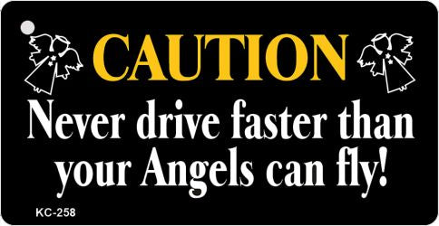 Caution Angel Novelty Aluminum Key Chain KC-258