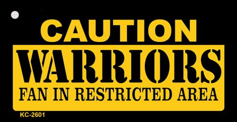 Caution Warriors Fan Area Novelty Metal Key Chain KC-2601
