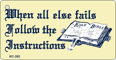 Follow Instructions Novelty Aluminum Key Chain KC-262