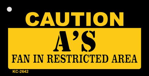 Caution A's Fan Area Novelty Metal Key Chain KC-2642