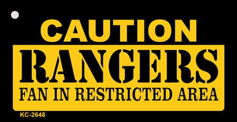 Caution Rangers Fan Area Novelty Metal Key Chain KC-2648