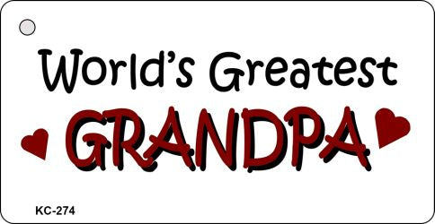 Worlds Greatest Grandpa Novelty Aluminum Key Chain KC-274