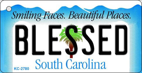 Blessed South Carolina License Plate Tag Key Chain KC-2780