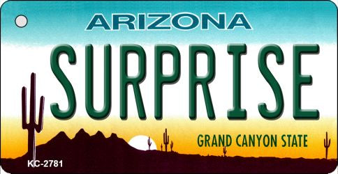 Surprise Arizona State License Plate Tag Key Chain KC-2781