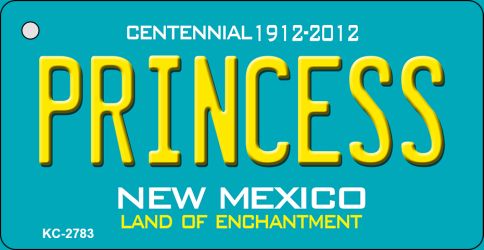 Princess Teal New Mexico Novelty Metal Key Chain KC-2783