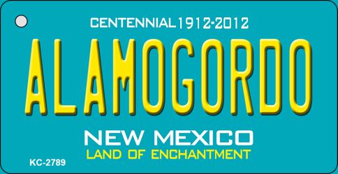 Alamogordo Teal New Mexico Novelty Metal Key Chain KC-2789