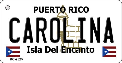 Carolina Puerto Rico Flag Novelty Aluminum Key Chain KC-2825