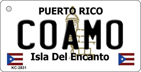 Coamo Puerto Rico Flag Novelty Aluminum Key Chain KC-2831