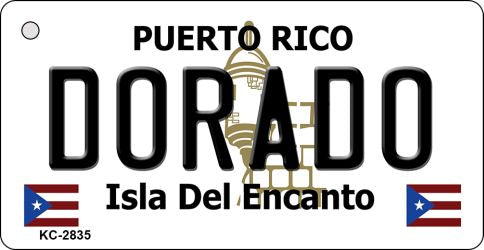 Dorado Puerto Rico Flag Novelty Aluminum Key Chain KC-2835