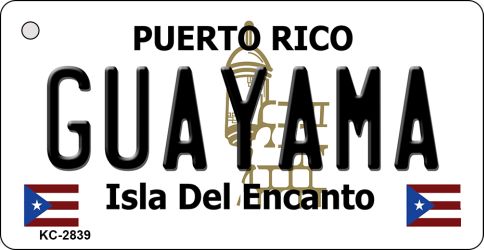 Guayama Puerto Rico Flag Novelty Aluminum Key Chain KC-2839