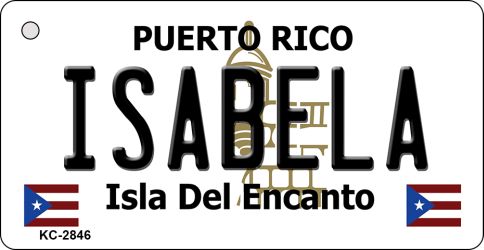Isabela Puerto Rico Flag Novelty Aluminum Key Chain KC-2846