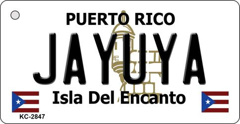 Jayuya Puerto Rico Flag Novelty Aluminum Key Chain KC-2847