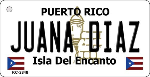 Juana Diaz Puerto Rico Flag Novelty Aluminum Key Chain KC-2848