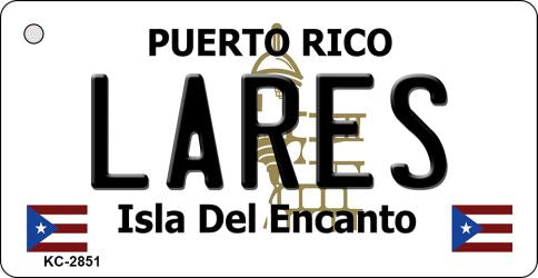 Lares Puerto Rico Flag Novelty Aluminum Key Chain KC-2851