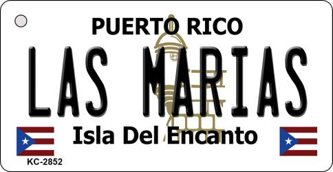 Las Marias Puerto Rico Flag Novelty Aluminum Key Chain KC-2852