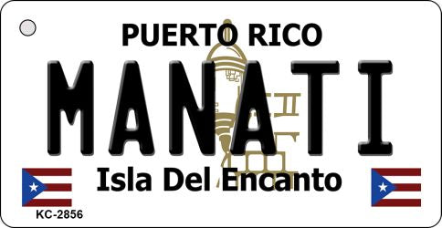 Manati Puerto Rico Flag Novelty Aluminum Key Chain KC-2856