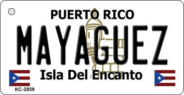 Mayaguez Puerto Rico Flag Novelty Aluminum Key Chain KC-2859