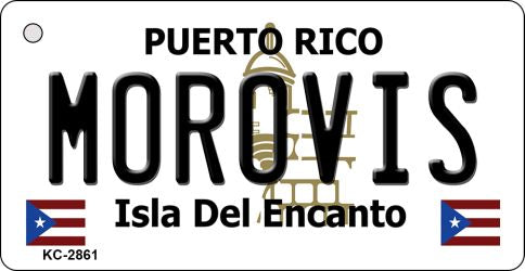 Morovis Puerto Rico Flag Novelty Aluminum Key Chain KC-2861