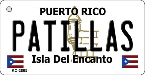 Patillas Puerto Rico Flag Novelty Aluminum Key Chain KC-2865