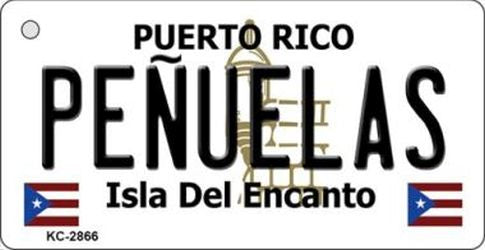 Penuelas Puerto Rico Flag Novelty Aluminum Key Chain KC-2866