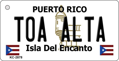 Toa Alta Puerto Rico Flag Novelty Aluminum Key Chain KC-2878