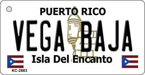 Vega Baja Puerto Rico Flag Novelty Aluminum Key Chain KC-2883