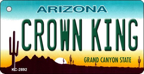 Crown King Arizona State License Plate Tag Key Chain KC-2892