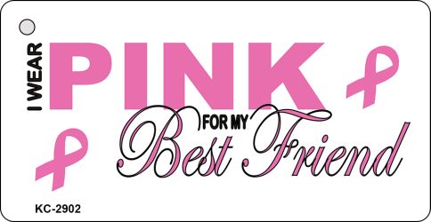 Pink For Best Friend Novelty Aluminum Key Chain KC-2902