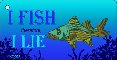 I Fish I Lie Novelty Aluminum Key Chain KC-307
