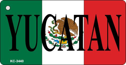 Yucatan On Flag Novelty Aluminum Key Chain KC-3440