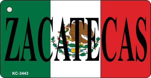 Zacatecas On Flag Novelty Aluminum Key Chain KC-3443