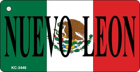 Nuevo Leon On Flag Novelty Aluminum Key Chain KC-3446