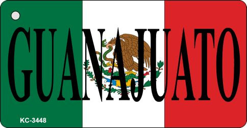 Guanajuato On Flag Novelty Aluminum Key Chain KC-3448