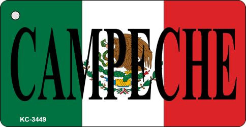 Campeche On Flag Novelty Aluminum Key Chain KC-3449